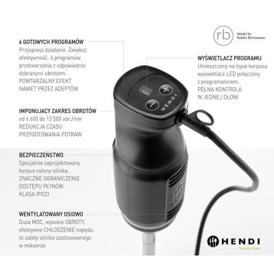 Tyčový mixér HENDI BLEND, HENDI, designed by Robert Bronwasser, 230V/250W, ⌀71x(H)450mm | 222157
